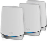 Netgear Orbi RBK753 WiFi 6 Mesh WLAN-systeem (4.200 MBit/s snelheid, tri-band set van 3 met mesh-router + 2 x mesh-repeater-satellieten, tot 525 m² afdekking, AX4200 voor 40+ apparaten)