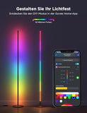 Govee Vloerlamp, led, Wifi, RGBIC, staande lamp, werkt met Alexa en Google Assistant, gestuurd met de app, 16 miljoen kleuren, 58 scènemodi, muziekmodi, DIY-modus voor slaapkamer, woonkamer of gaming