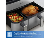 Philips Steam Airfryer 5000 Series Dual Basket - Airfryer & Steamer in One Device, 9L, RapidAir Plus Technology, 19 Cooking Functions, 90% Less Fat, 2 Baskets, Steam Cleaning (NA555/00)