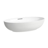 Laufen Il Bagno Alessi wastafel, met overloop, 70x40cm, incl. vastklikkende waste, H8189784001091, Kleur: Wit met LCC