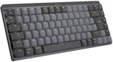 Logitech MX Mechanisch, Draadloos Verlicht Mini-Toetsenbord, Stille Tactiele Schakelaars, Frans AZERTY indeling - Grijs