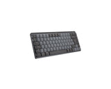 Logitech MX Mechanisch, Draadloos Verlicht Mini-Toetsenbord, Stille Tactiele Schakelaars, Frans AZERTY indeling - Grijs