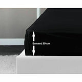 Verstelbaar onderlaken Lovely Home Zwart Tweepersoonsbed 140 x 190 cm