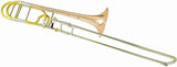 Beginnerstrombone Bb/F- tenortrombone Goudmessing beker met mondstuk Draagtas Muziekinstrumenten Posaune messing