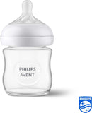 Philips Avent Glazen Natural Response-babyfles - Babymelkfles van 120ml, BPA-vrij voor pasgeboren baby's vanaf 0 maanden (Model SCY930/01)