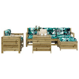 WSJHUHK Home-Outdoor Home-Outdoor Meubelset, 7-delige tuinbank set geïmpregneerd houten grenen