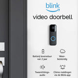 Blink Video Doorbell + Sync Module 2: tweerichtings-audio; HD-video; bewegingssensor; eenvoudige installatie (zwart) | Blink Abonnement gratis proefperiode