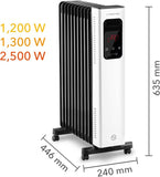 TROTEC Olieradiator TRH 28 E | Verwarming Ventilatorverwarming 2.500 watt vermogen, drie warmteniveaus