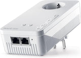 devolo 8815 Magic 2 WiFi 6 uitbreidingsadapter, WiFi powerline adapter -up tot 2.400 Mbps, mesh WiFi access point, 2X Gigabit LAN-aansluiting dLAN 2.0, wit