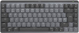 Logitech MX Mechanisch, Draadloos, Verlicht Mini-Toetsenbord, Clicky schakelaars, verlichte toetsen, Pan Nordic QWERTY indeling - Grijs