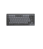 Logitech MX Mechanisch, Draadloos, Verlicht Mini-Toetsenbord, Clicky schakelaars, verlichte toetsen, Pan Nordic QWERTY indeling - Grijs