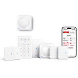 X-Sense Alarminstallatie huis en woning AS05, WLAN deuralarm en raamalarm met app, smart alarmset met deursensor en raamsensor, bewegingsmelder, Home Keypad met paniekknop, werkt met Alexa