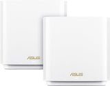 ASUS ZenWiFi Whole-Home Tri-band Mesh WiFi 6E-systeem (ET8 2PK), dekking tot 5.500 sq.ft & 6+kamers, 6600 Mbps, nieuwe 6GHz-band, AiMesh, Instant Guard