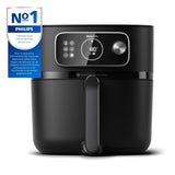 Philips Airfryer Combi 7000-Series XXL - 8-3L (2kg)- 22-in-1 Airfryer- WiFi Connected- 99% less added Fat** with Rapid CombiAir- HomeID App- Black (HD9876/90)