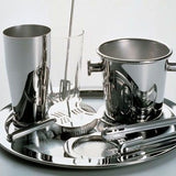 Alessi Il Bar 5050SET - Design cocktailaccessoireset van roestvrij staal en glas, 4-delig