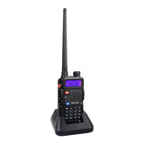 Retevis RT5R Walkie Talkie Dual Band, Long Range Ham Amateur, 2m / 70cm USB-Oplaadradio, Draagbare Portofoon FM-Radio, 128 Kanalen Ham Radio voor Beveiliging, Zakelijk (Zwart, 5 Stuks)