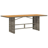 LAPOOH 9-delige tuinmeubelset met kussens van polyrotan, grijs, outdoor lunchset, tuindinerset, eettafelset op terras - 3212507