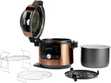 Ninja Foodi MAX Multicooker met SmartLid, 12 Kookfuncties in 1, 7,5L, 12-in-1 Multicooker, Snelkoken, Airfryen, Slow Cooking, Grillen en Meer, Koper/Zwart Amazon Exclusief OL650EUCP