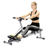 Multifunctioneel opvouwbare roeitrainers voor thuis 90° opvouwbaar, opbergruimte, verstelbare weerstand, aërobe oefening, compact opvouwbare roeimachine, stil afslankend fitnessapparaat