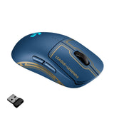 Logitech G PRO Draadloze Gaming Muis - LIGHTSPEED, HERO 25K Sensor, 25.600 DPI, RGB, 4-8 Aanpasbare Knoppen,Tweehandig, Officiële League of Legends Editie - Blauw