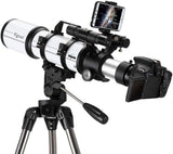 Professionele Diepe Ruimte, Telescoop voor Kinderen Volwassenen Astronomie Beginners, Refractor Telescoop voor Astronomie, Draagbare Reizen Telescoop met Stad, Multi-Layer Green Film, 80AZ