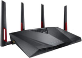 Asus RT-AC88U Gaming router (Ai Mesh WLAN-systeem, WiFi 5 AC3100, Gaming Engine, 8x Gigabit LAN Link Aggregation, 1.4 GHz DC CPU, Alexa & IFTTT & App-bediening, AiProtection, USB 3.0)