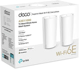 TP-Link Deco XE200 (1 Pack) Mesh Router AXE11000Mbps Wi-Fi 6E Tri-Band, Wi-Fi 6E Mesh System voor het hele huis, poort 10 Gbps, 802.11ax 6GHz, compatibel met Alexa