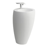 Laufen Alessi één wastafel, met geïntegreerde kolom, zonder kraangat, zonder overloop, 520x530, H811971, Kleur: Wit mat