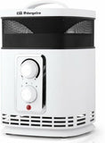 ORBEGOZO Verwarming CR 6025 keramische verwarming 360 met ventilatorfunctie, 1500 W vermogen, 2 standen, 1500 W, 1 liter, 44 decibel, 2 snelheden, zwart/wit