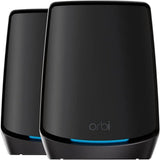 NETGEAR Orbi WiFi 6 Mesh (RBK862SB) | Tri Band Mesh System | Afdekking van 500 m² en 100 apparaten | snelheden tot 6 Gbps (AX6000) | Compatibel met alle boxen | Ideaal voor zeer dikke muren | 1 jaar