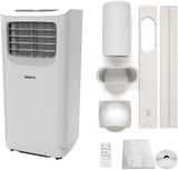 SHINCO Mobiele airconditioning met afvoerslang, 9000 BTU, 2,6 kW, koelen, ventileren en ontvochtigen, mobiele airconditioner met slaapmodus, kamergrootte tot 22 m², 24-uurs timer