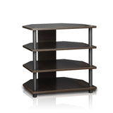 Furinno Turn-N-Tube Easy Assembly 4-Tier Petite Entertainment Center, tv-standaard, tv-meubel, tv-bureau, espresso/grijs