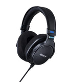 Sony MDR-M1 Studio Gesloten Koptelefoon - Bedraad, Ultra-Wideband Weergave (5Hz-80kHz), Ideaal voor Studio Opname & Mixing, Lichtgewicht (216g), Inclusief 2 Afneembare Kabels, Zwart