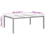 vidaXL 11-delige Tuinset poly rattan grijs, eethoek, tuinmeubelset, loungeset, eetset, eetmeubelset, tuintafel, tuinstoel, eettafel, eetstoel