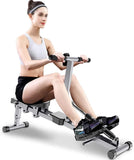 cardio-oefening roeimachines huishouden stille gewichtsverlies machine indoor opvouwbare roeimachine afslanken buik fitnessapparatuur (kleur: Zwart Maat: 1423048 cm)