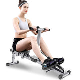 cardio-oefening roeimachines huishouden stille gewichtsverlies machine indoor opvouwbare roeimachine afslanken buik fitnessapparatuur (kleur: Zwart Maat: 1423048 cm)