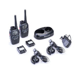 Midland G7 Pro PMR446 en LPD-radioapparatuur 2-delige kofferset, C1090.18, met VIBRACALL- en handsfree-functie, incl. Duostandlader en MA 24 L headsets, zwart, G7 Pro 2-delige kofferset: 16 kanalen