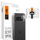 Spigen Glas.tR EZ Fit Optik Camera Protector compatibel met Google Pixel 9 Pro, 2 Stuks, Kristalhelder, Geen storing voor flitsfunctie, 9H Gehard Glas