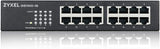 Zyxel 16-poorts Gigabit ethernet Unmanaged Switch - Zonder ventilator [GS1100-16v3]