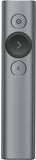 Logitech Spotlight Wireless Presentation Remote, 2,4 GHz en Bluetooth, USB-Receiver, Digitale Laser Pointer, 30-Meter werkingsbereik, Dual Connectivity, Timer, PC/Mac/Android/iOS - Grijs