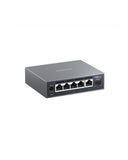 XikeStor 6-poorts 2.5G webbeheerde Ethernet-schakelaar, VLAN/QoS/STP/IGMP/LACP ondersteund, Fanless Easy Smart 2.5Gb netwerkschakelaar, Aluminium behuizing, Desktop/wandmontage