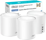 TP-Link Deco X60 AX5400 Whole Home Mesh Wi-Fi 6-systeem, dekking tot 7.100 vierkante meter, 1 GHz quad-core CPU, compatibel met Amazon Alexa, HomeShield-beveiliging, pakket van 3