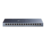 Tp-Link Tl-Sg116 16-Poorten Gigabit Netwerk Switch (32 Gb/S Switch Capaciteit, Afgeschermde Rj-45 Poorten, Metalen Behuizing, Igmp-Snooping, Unmanaged, Plug-En-Play, Zonder Ventilator) Blauw Metallic