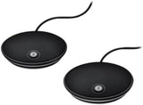 Logitech Group uitbreidingsmicrofoons, 2 x extra microfoons voor 20 vergaderdeelnemers, bluetooth, mute-schakeling, led-displays, compatibel met Group webcams, zwart