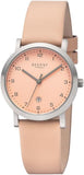 REGENT Platte dameshorloge titanium 30 mm 5 ATM kwarts analoog abrikoos 3268.90.10, apricot