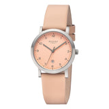 REGENT Platte dameshorloge titanium 30 mm 5 ATM kwarts analoog abrikoos 3268.90.10, apricot