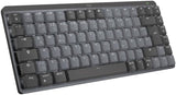 Logitech MX Mechanisch, Draadloos, Verlicht Mini-Toetsenbord, Lineaire Schakelaars, Duitse QWERTZ indeling - Grijs