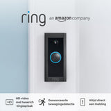 Ring Video Doorbell Wired van Amazon, met HD-video, geavanceerde bewegingsdetectie en bedrade installatie | Met een gratis proefabonnement van 30 dagen op Ring Protect Plan