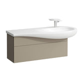 Laufen Il Bagno Alessi badmeubel, sifonuitsparing rechts, 995x320x440mm, 1 lade, H4304310972701, Kleur: Parelbeige