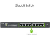 Zyxel 8-poorts Gigabit Switch | Smart Managed | Desktop/Rackmontage en ventilatorloos ontwerp | VLAN, IGMP, QoS [GS1900-8]